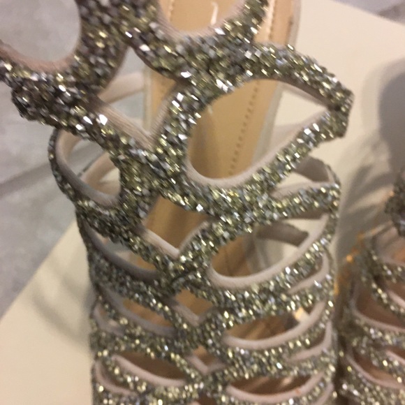 Stunning  crystal heels worn once to a wedding π - Picture 7 of 13